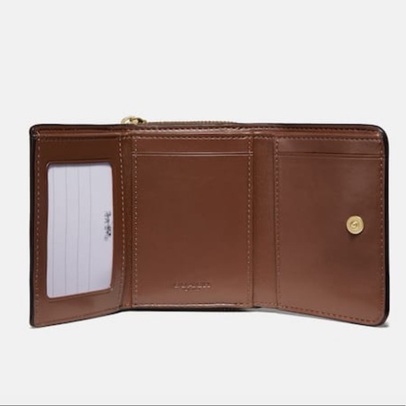 NWT Coach Small Trifold Wallet In Signature Canvas - Picture 6 of 6